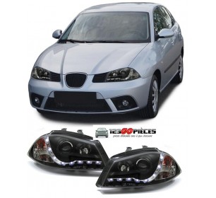 paire de phares LED noir Seat IBIZA 6L 2002-2008 - GO13578